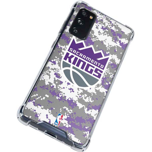 NBA Sacramento Kings Purple Digi Camo Galaxy S20 FE Clear Case