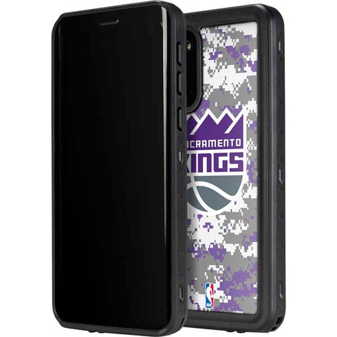 NBA Sacramento Kings Purple Digi Camo Galaxy S20 Plus Waterproof Case