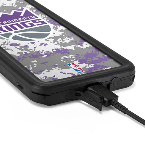 NBA Sacramento Kings Purple Digi Camo Galaxy S20 Plus Waterproof Case
