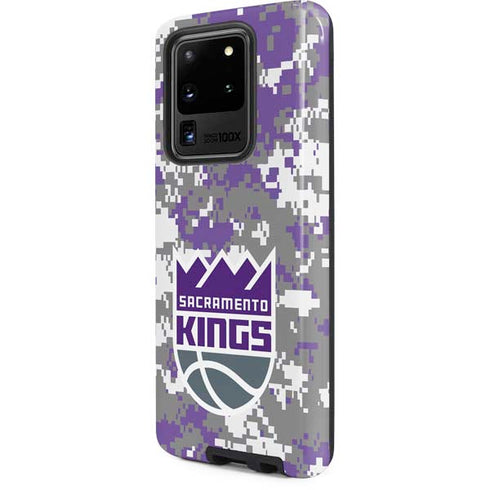 NBA Sacramento Kings Purple Digi Camo Galaxy S20 Ultra 5G Pro Case