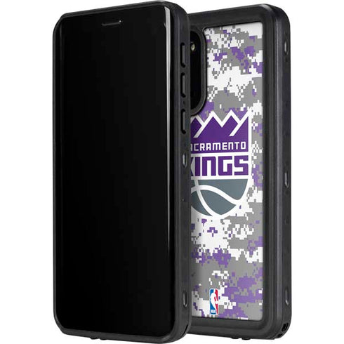 NBA Sacramento Kings Purple Digi Camo Galaxy S20 Waterproof Case