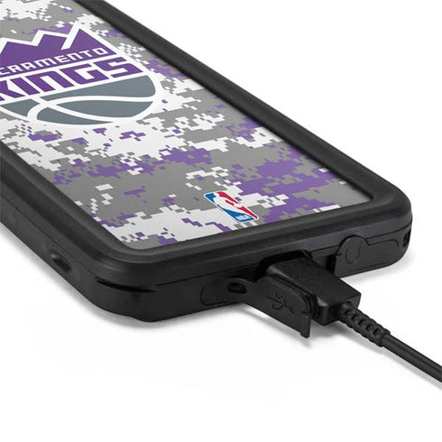 NBA Sacramento Kings Purple Digi Camo Galaxy S20 Waterproof Case