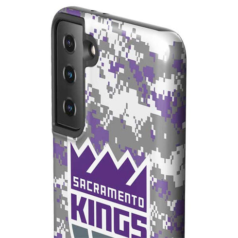 NBA Sacramento Kings Purple Digi Camo Galaxy S21 FE Pro Case
