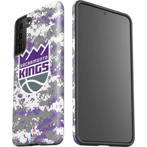 NBA Sacramento Kings Purple Digi Camo Galaxy S21 FE Pro Case