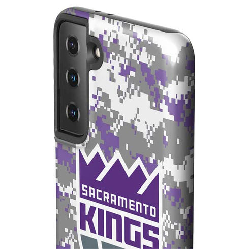 NBA Sacramento Kings Purple Digi Camo Galaxy S21 Plus 5G Pro Case
