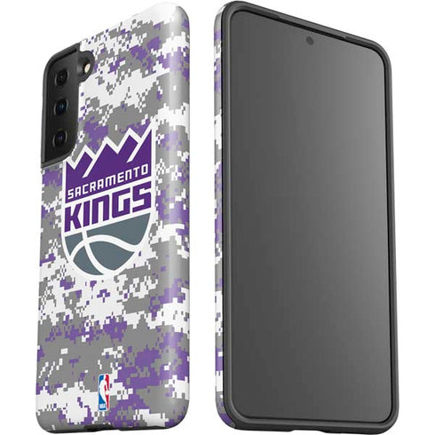 NBA Sacramento Kings Purple Digi Camo Galaxy S21 Plus 5G Pro Case