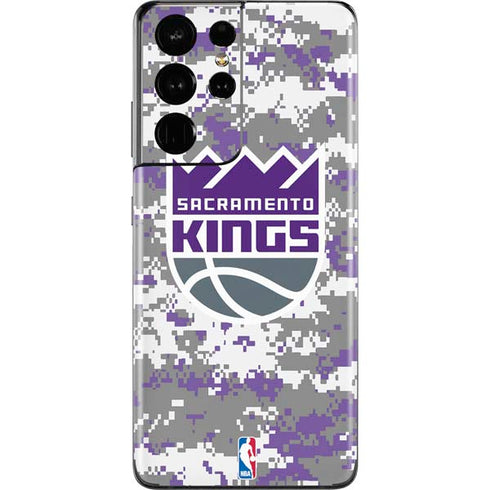 NBA Sacramento Kings Purple Digi Camo Galaxy S21 Ultra 5G Skin