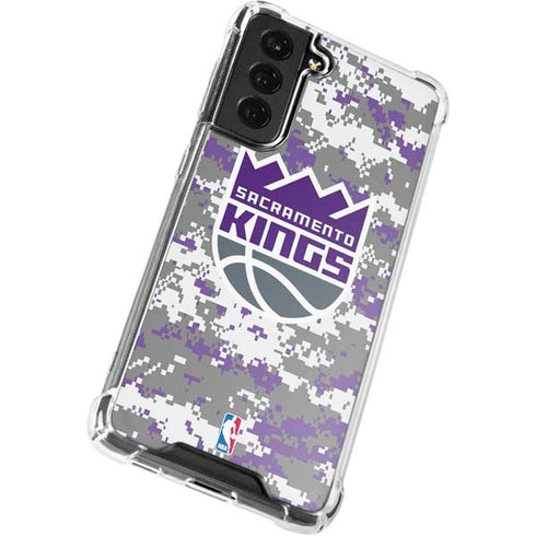 NBA Sacramento Kings Purple Digi Camo Galaxy S22 Clear Case