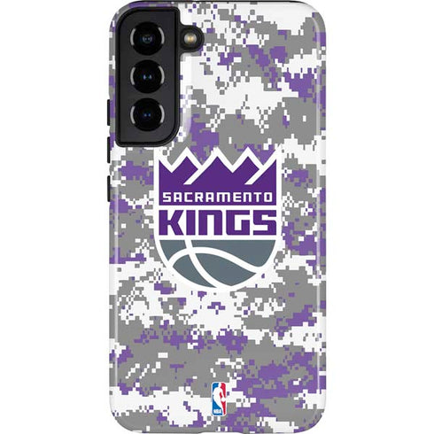 NBA Sacramento Kings Purple Digi Camo Galaxy S22 Plus Pro Case
