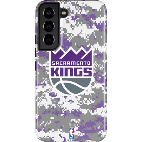 NBA Sacramento Kings Purple Digi Camo Galaxy S22 Pro Case