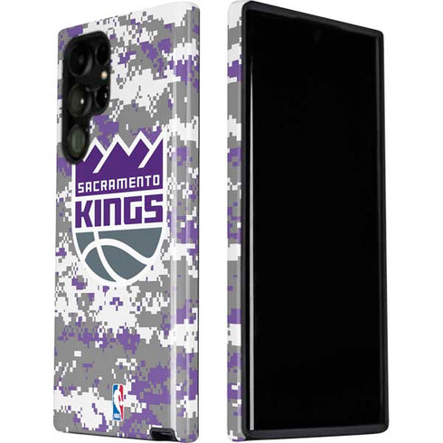 NBA Sacramento Kings Purple Digi Camo Galaxy S22 Ultra Pro Case