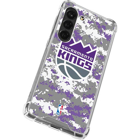 NBA Sacramento Kings Purple Digi Camo Galaxy S23 Clear Case
