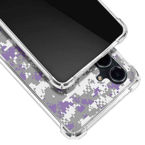 NBA Sacramento Kings Purple Digi Camo Galaxy S23 FE Clear Case