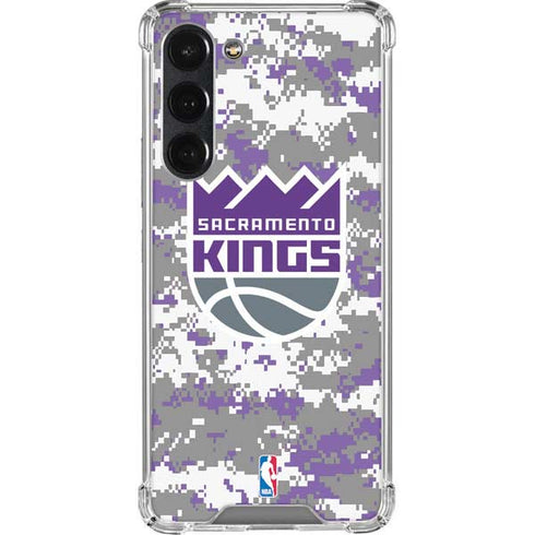 NBA Sacramento Kings Purple Digi Camo Galaxy S23 Plus Clear Case