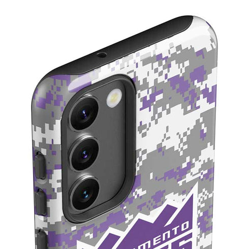 NBA Sacramento Kings Purple Digi Camo Galaxy S23 Plus Pro Case