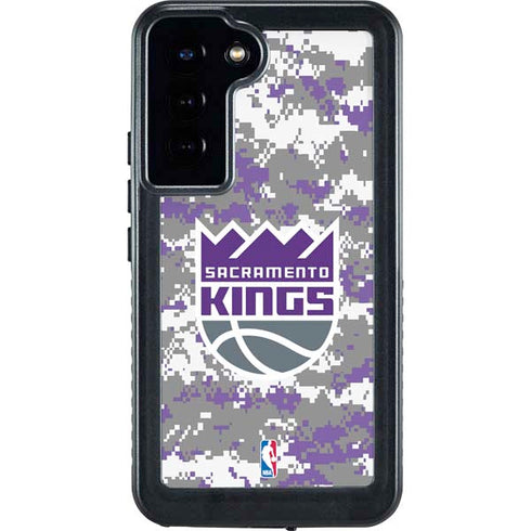 NBA Sacramento Kings Purple Digi Camo Galaxy S23 Plus Waterproof Case