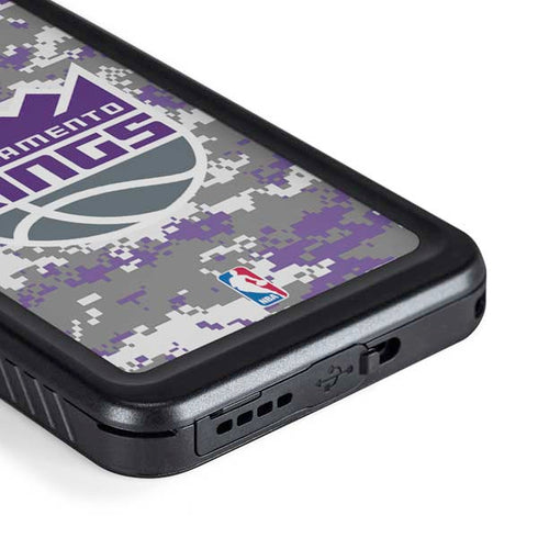 NBA Sacramento Kings Purple Digi Camo Galaxy S23 Plus Waterproof Case