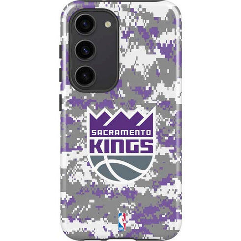 NBA Sacramento Kings Purple Digi Camo Galaxy S23 Pro Case