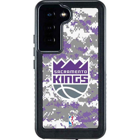NBA Sacramento Kings Purple Digi Camo Galaxy S23 Waterproof Case
