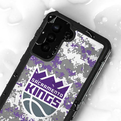 NBA Sacramento Kings Purple Digi Camo Galaxy S23 Waterproof Case