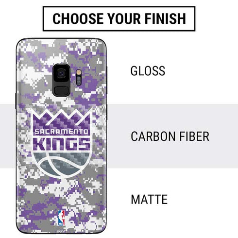 NBA Sacramento Kings Purple Digi Camo Galaxy S9 Skin