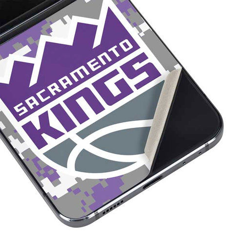 NBA Sacramento Kings Purple Digi Camo Galaxy Z Flip5 5G Skin