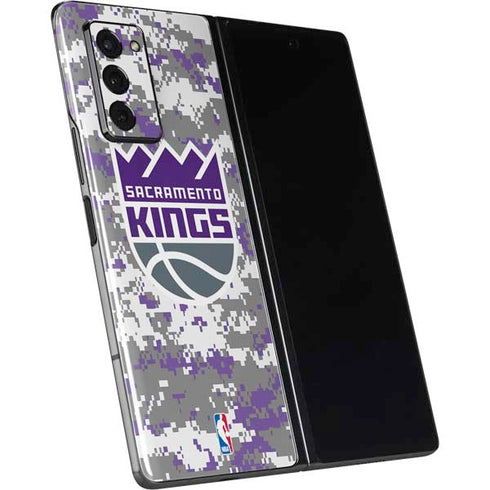 NBA Sacramento Kings Purple Digi Camo Galaxy Z Fold2 5G Skin