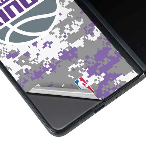 NBA Sacramento Kings Purple Digi Camo Galaxy Z Fold3 5G Skin