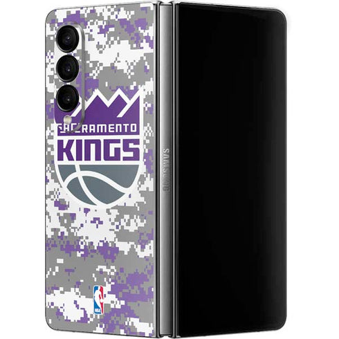 NBA Sacramento Kings Purple Digi Camo Galaxy Z Fold4 5G Skin