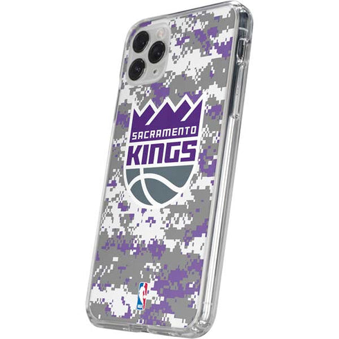 NBA Sacramento Kings Purple Digi Camo iPhone 11 Pro Clear Case