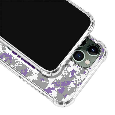 NBA Sacramento Kings Purple Digi Camo iPhone 11 Pro Max Clear Case