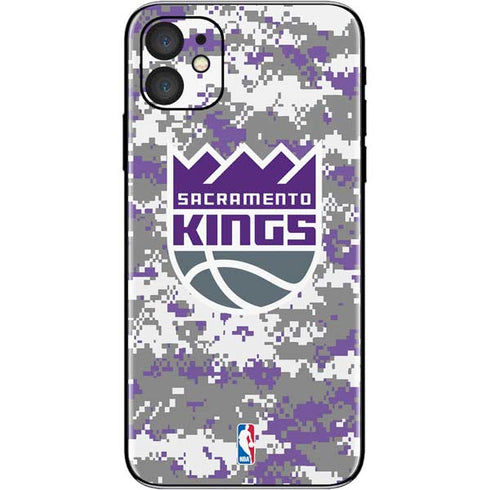 NBA Sacramento Kings Purple Digi Camo iPhone 11 Skin