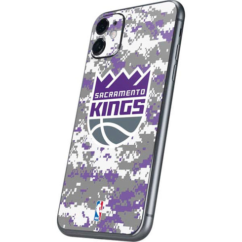 NBA Sacramento Kings Purple Digi Camo iPhone 11 Skin