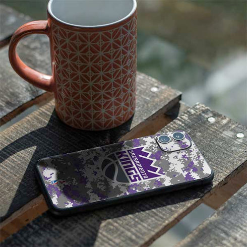 NBA Sacramento Kings Purple Digi Camo iPhone 11 Skin