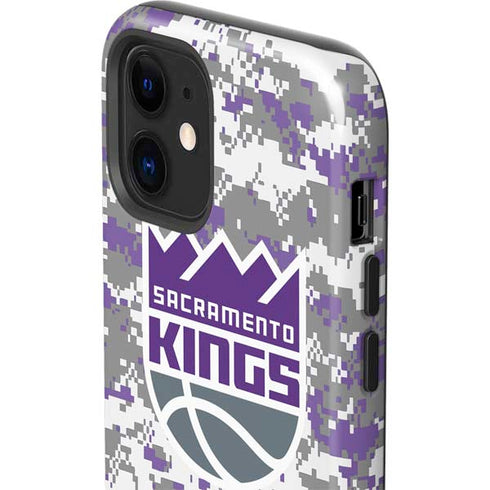 NBA Sacramento Kings Purple Digi Camo iPhone 12 Impact Case