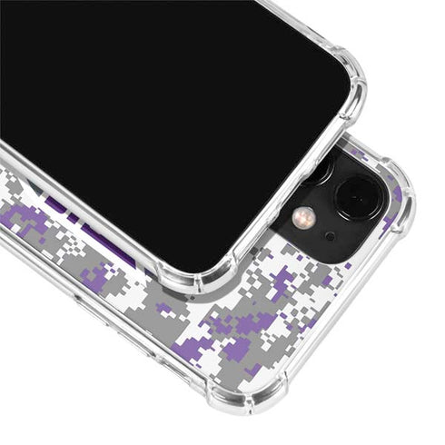 NBA Sacramento Kings Purple Digi Camo iPhone 12 Mini Clear Case