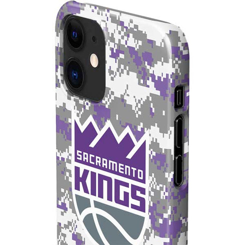 NBA Sacramento Kings Purple Digi Camo iPhone 12 Mini Lite Case
