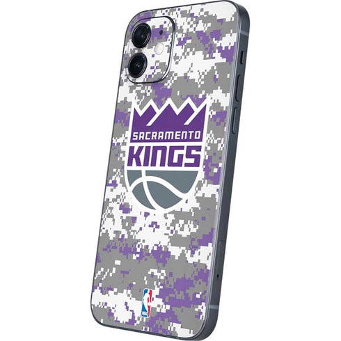 NBA Sacramento Kings Purple Digi Camo iPhone 12 Mini Skin