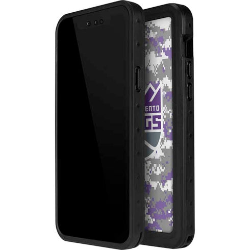 NBA Sacramento Kings Purple Digi Camo iPhone 12 Pro Waterproof Case