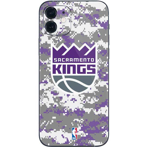 NBA Sacramento Kings Purple Digi Camo iPhone 12 Skin