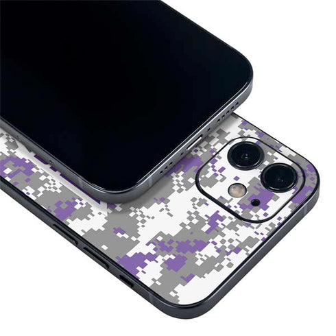 NBA Sacramento Kings Purple Digi Camo iPhone 12 Skin
