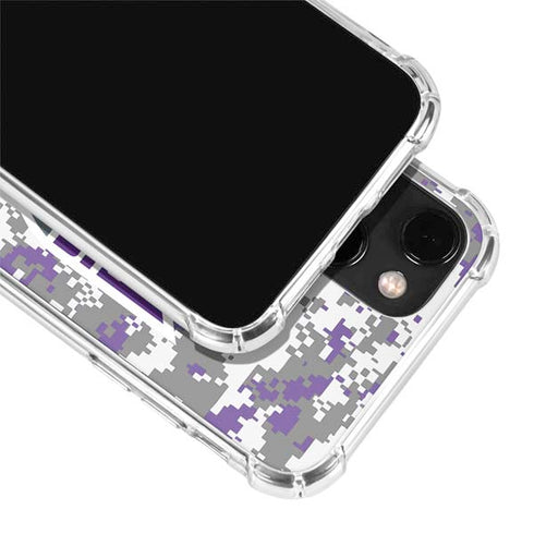 NBA Sacramento Kings Purple Digi Camo iPhone 13 Clear Case