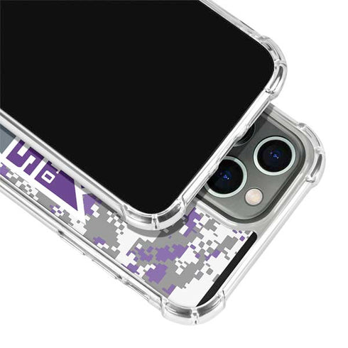 NBA Sacramento Kings Purple Digi Camo iPhone 13 Pro Max Clear Case