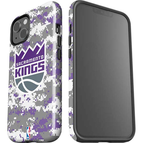 NBA Sacramento Kings Purple Digi Camo iPhone 15 Impact Case