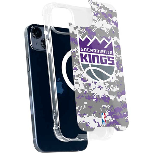 NBA Sacramento Kings Purple Digi Camo iPhone 14 Plus MagSafe Case