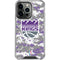 NBA Sacramento Kings Purple Digi Camo iPhone 14 Pro Clear Case