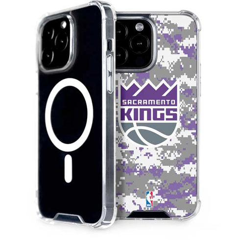 NBA Sacramento Kings Purple Digi Camo iPhone 15 Pro Max MagSafe Case