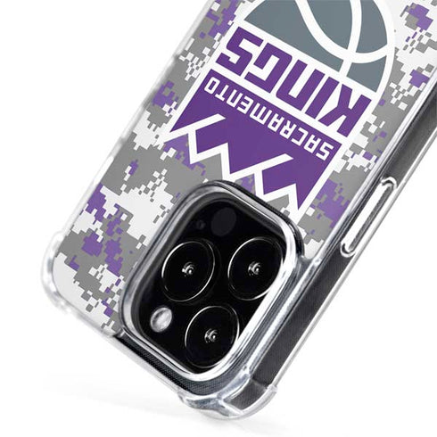 NBA Sacramento Kings Purple Digi Camo iPhone 15 Pro Max MagSafe Case