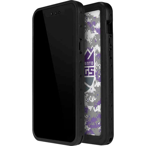 NBA Sacramento Kings Purple Digi Camo iPhone 14 Pro Max Waterproof Case