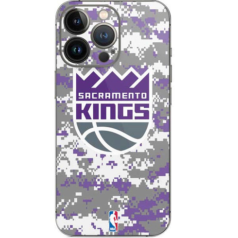 NBA Sacramento Kings Purple Digi Camo iPhone 14 Pro Skin